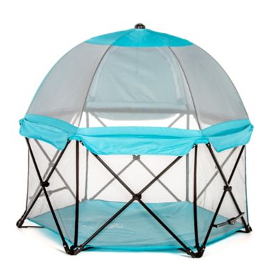 Regalo Portable Play Yard Six Panel Aqua