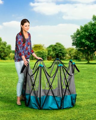Image showing  Portable Play Yard Eight Panel Teal