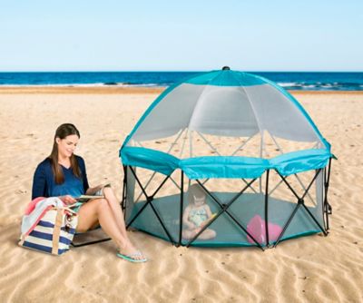 Image showing 6 th Regalo Portable Play Yard Eight Panel Teal