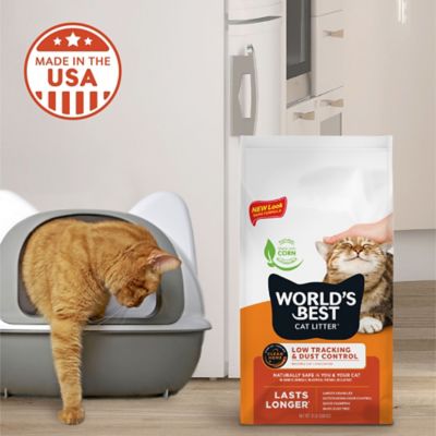 Image showing 8 th World's Best Cat Litter Low Tracking and Dust Control Unscented Clumping Corn Cat Litter, Multi-Cat, 15 lb.