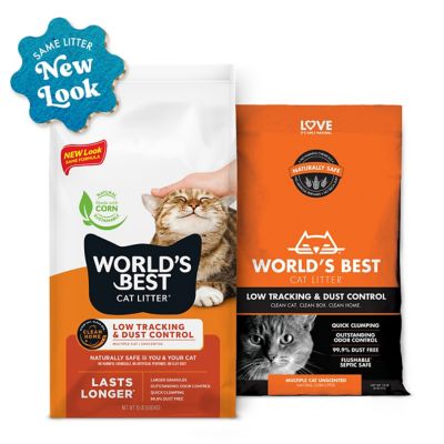 Image showing 9 th World's Best Cat Litter Low Tracking and Dust Control Unscented Clumping Corn Cat Litter, Multi-Cat, 15 lb.