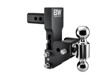 B&W Trailer Hitch Dual Ball Class IV for Use with GM Multi Pro Tailgate, Fits 2 in. Rec, 5 in. Drop, TS10065BMP