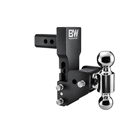 B&W Trailer Hitch Dual Ball Class IV for Use with GM Multi Pro Tailgate, Fits 2 in. Rec, 5 in. Drop, TS10065BMP