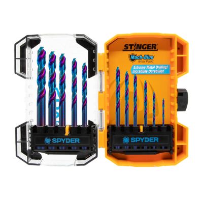 Spyder 11 pc. Mach-Blue Assorted HSS Twist Drill Bit Set