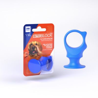 Paw Ready Dog Toothbrush Assistant, Bite Block for Medium Dog or Cat, Blue