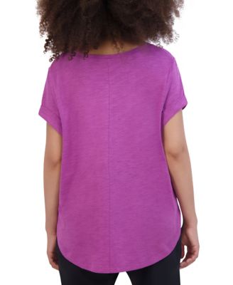 Image showing  Women's Slub Shirttail Hem T-Shirt