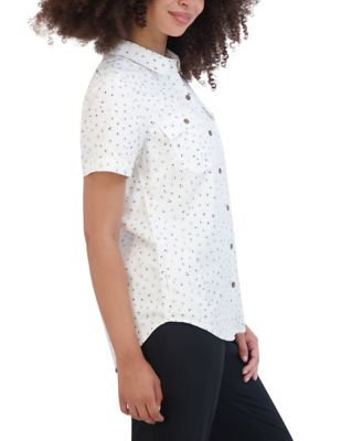 Image showing  Women's Performance Woven Short-Sleeve Button-Down Shirt