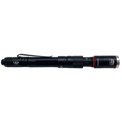 Race Sport Lighting 3-Mode Rechargeable LED 350-Lumen Mechanics Pencil Flashlight with 4x Zoom Projector Lens