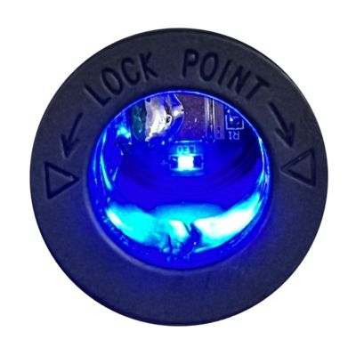 Race Sport Lighting Round Power Socket for 12V 24V Cigarette Lighter Style Plugs with Blue Indigo and Cover 10 Amps