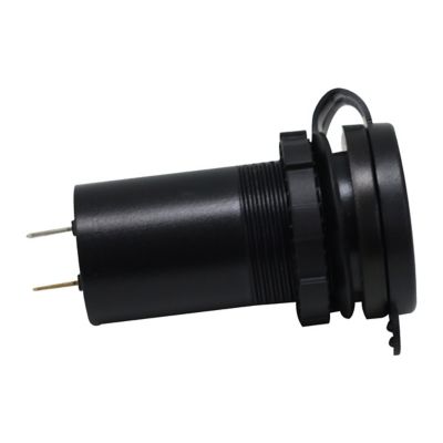 Image showing  Round Socket Auxiliary Digital Voltage Meter and Charging Port Combo C-Type QC4.0 60W + A-Type USB3.0 36W