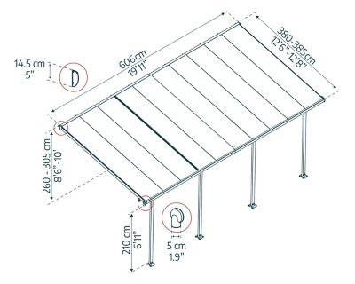 Image showing  Feria 13 ft. x 20 ft. Carport