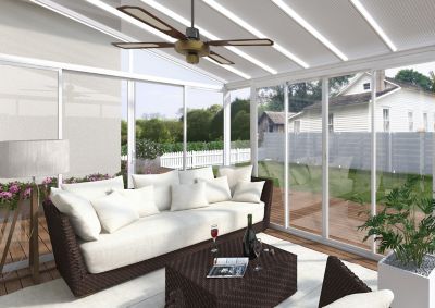 Image showing  SanRemo Patio Enclosure White, 10 x 18ft.