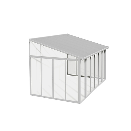 Canopia by Palram SanRemo Patio Enclosure White with Screen Doors (6), 10 x 14ft.