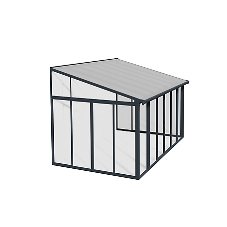 Canopia by Palram SanRemo Patio Enclosure Gray/Clear with Screen Doors (6), 10 x 14ft.