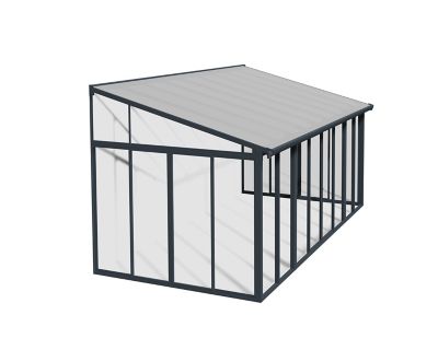 Canopia by Palram SanRemo Patio Enclosure Gray/Clear with Screen Doors (6), 10 x 18ft.
