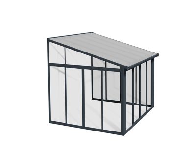 Canopia by Palram SanRemo Patio Enclosure Gray/Clear with Screen Doors (6), 10 x 10ft.