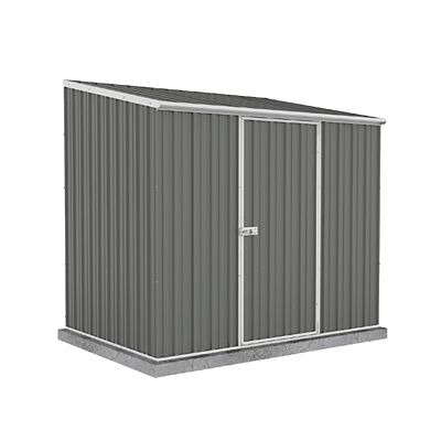 ABSCO 7.5 ft. x 5 ft. Space Saver Metal Garden Shed, Woodland Gray