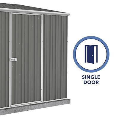Image showing  7.5 x 5ft. Space Saver Metal Garden Shed, Woodland Gray