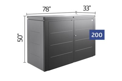Image showing 8 th Biohort HighBoard 200 - 7 ft. x 3 ft. x 4 ft. - Dark Grey