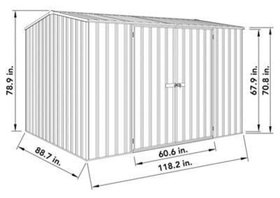 Image showing 8 th ABSCO 10 x 7ft. Premier Metal Storage Shed, Monument
