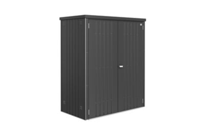 Biohort Equipment Locker 150 - 5 ft. x 2.7 ft. x 6 ft. - Dark Gray with Floor Kit