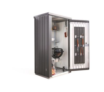 Image showing  Equipment Locker 90 - 3 ft. x 2.7 ft. x 6 ft. - Dark Gray with Floor Kit