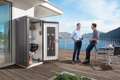 Image showing  Equipment Locker 90 - 3 ft. x 2.7 ft. x 6 ft. - Dark Gray with Floor Kit