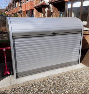 Image showing 5 th Biohort 20 sq. ft. StoreMax 190 Storage Unit, 6 ft. x 3 ft. x 4 ft., Dark Grey/Silver