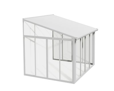 Canopia by Palram SanRemo 10 ft. x 10 ft. Patio Enclosure - White with Screen Doors (6)