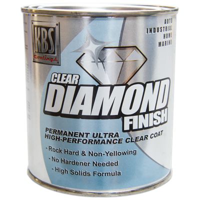 KBS Coatings DiamondFinish Clear Quart (32oz) - Direct To Metal or Other Coatings - 1K Water Clear Coating