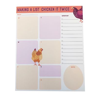 Bella Bug Chicken it Twice Weekly List Sticky Notepad