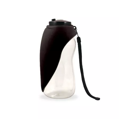 Flipo 26 oz Fold-A-Bowl Portable Pet Water Bottle and Bowl Black Pet Portable Water & Food Containers