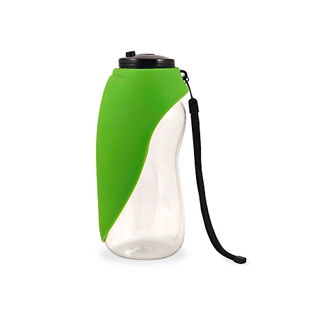 Flipo 26 oz. Fold-A-Bowl Portable Pet Water Bottle & Bowl, Green