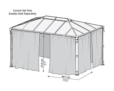 Image showing  Martinique 4300 Gazebo Curtain Set - 4 pc.