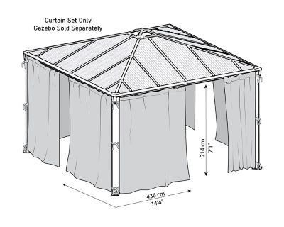 Image showing  Palermo 4300 Gazebo Curtain set - 4 pc.