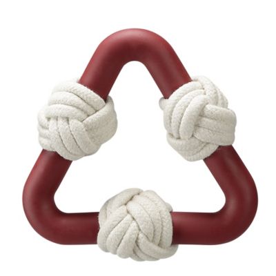 MuttNation Fueled by Miranda Lambert Triangle Tri-Knot Dog Toy, Maroon