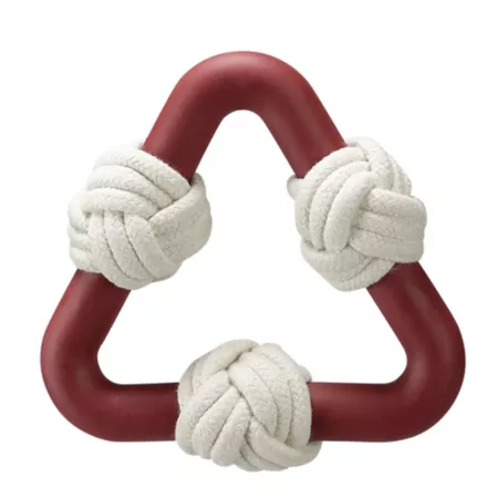 MuttNation Fueled by Miranda Lambert Triangle Three Knot Dog Toy Brown Dog Rope & Tug Toys