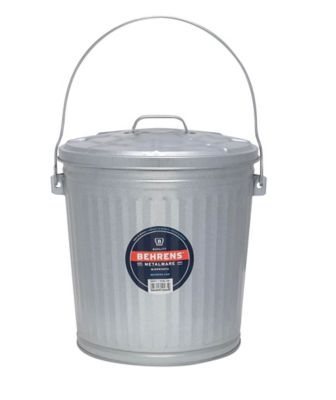 Behrens 7.5 gal. Galvanized Steel Ash Can, Silver