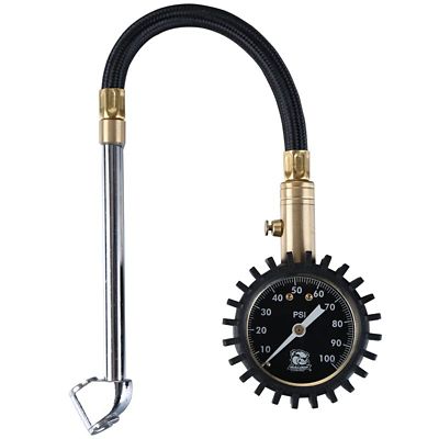 Bulldog Winch 0-100 psi Air Pressure Gauge - Analog