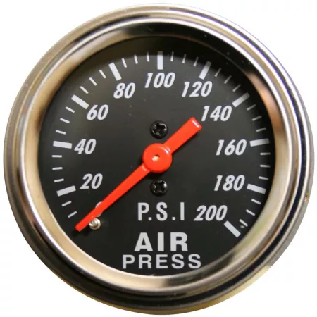 Bulldog Winch Air Pressure Gauge 0-200 PSI 2 in Mechanical Illuminated Tire Pressure Gauges