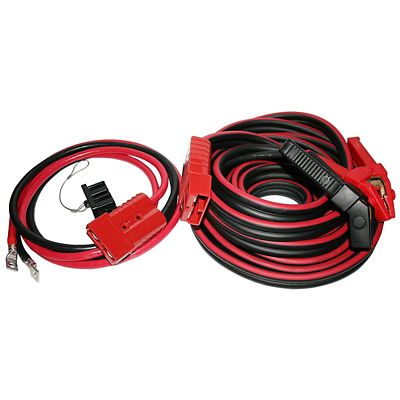 Bulldog Winch Booster Cable Set, 25ft x 1/0ga with Quick Connects + 7.5 ft. Truck Wire