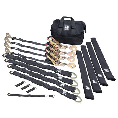 Image showing  17 pc. Ratcheting Tie-Down Strap Set, 20351
