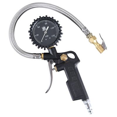 Bulldog Winch Inflator, Pistol Grip with 0-150 psi Analog Gauge