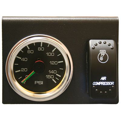 Image showing  150 psi Dual Air Pressure Gauge, Switch, Bracket Set
