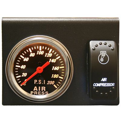 Image showing  200 psi Air Pressure Gauge, Switch, Bracket Set
