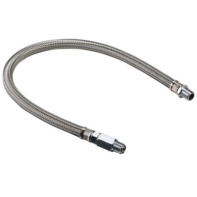 Bulldog Winch Leader Hose with Check valve 1/4 in. x 20 in. Stainless Braided