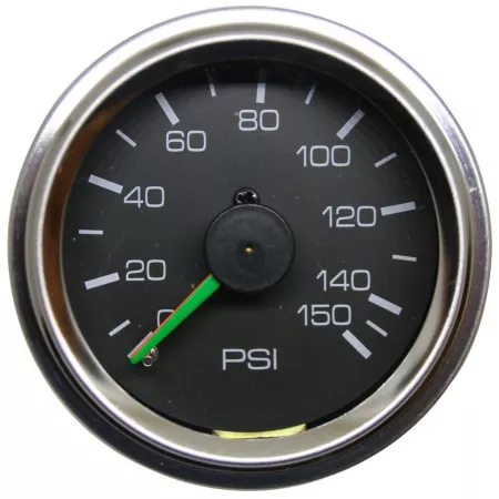 Bulldog Winch Air Pressure Gauge 0-150 psi 2 in Double Needle Mechanical Illuminated Tire Pressure Gauges