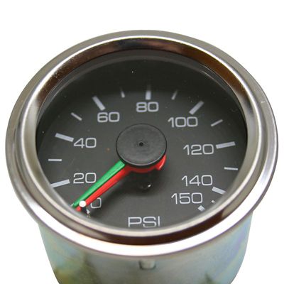Image showing  0-150 psi Air Pressure Gauge, 2 in., Dual Needle, Mechanical, Lighted