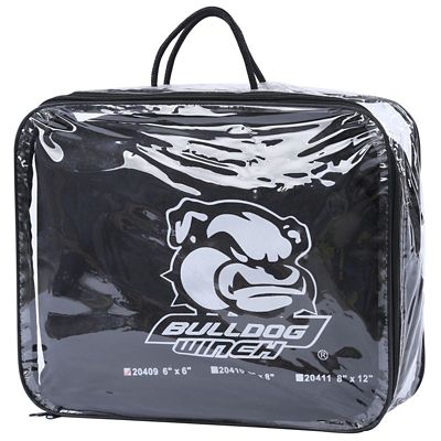 Image showing 6 th Bulldog Winch Mesh Cargo Net 6 x 6 ft., perimeter stretch cord, 4 pc. Cam Straps