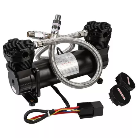 Bulldog Winch Compressor Dual Cylinder 200 PSI for Onboard Use 4.2CFM Black Stationary Air Compressors